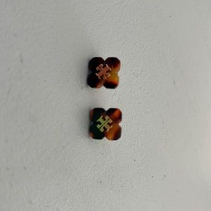 Tory Burch Tortoise studs.